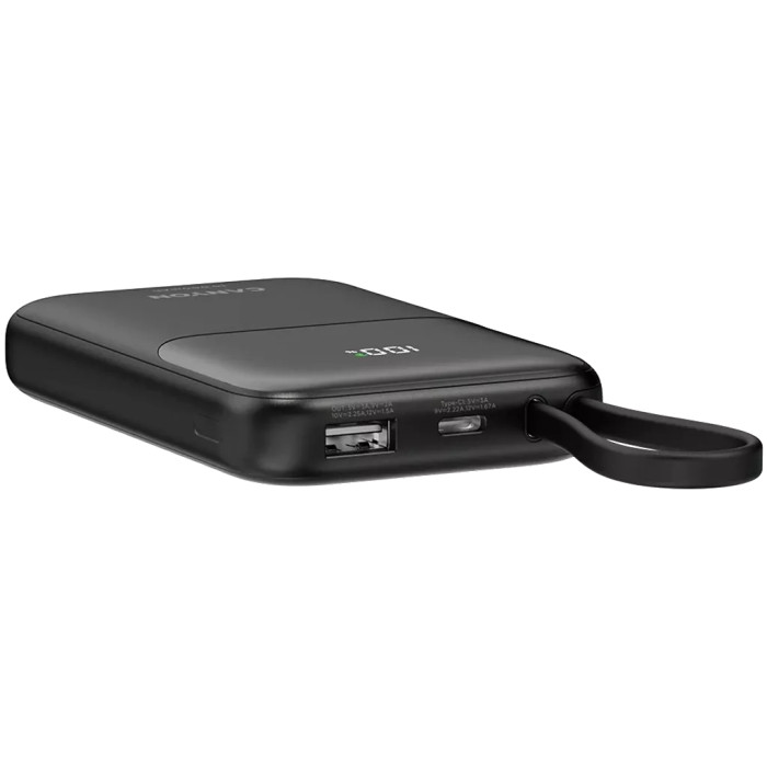Батарея універсальна Canyon 10000mAh OnPower 101 PD/22.5W built-in cable Black (CNS-CPB101BK)
