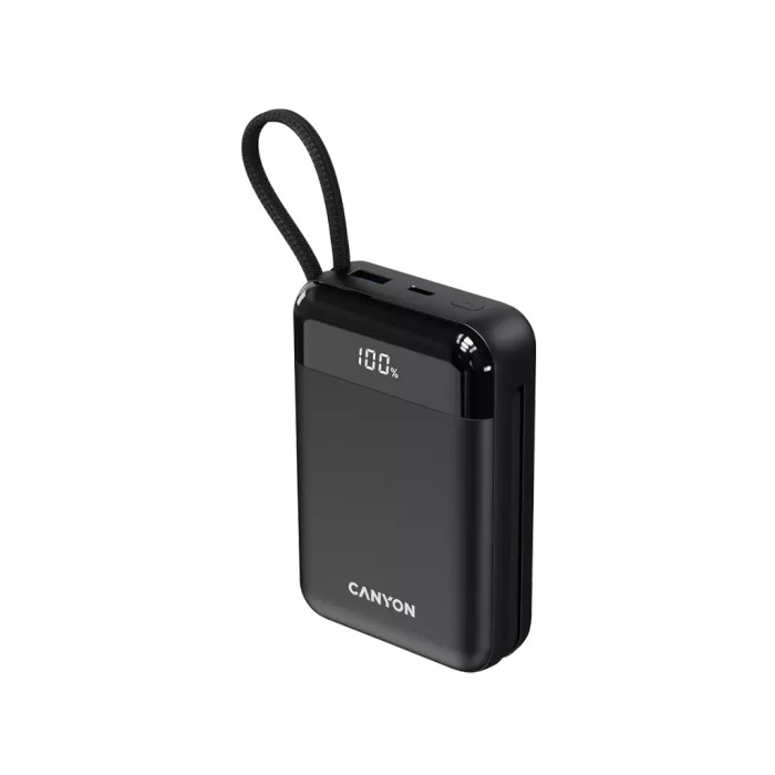 Батарея універсальна Canyon 20000mAh OnPower 204 PD/20W Built-in Lightning Cable (CNS-CPB204B)