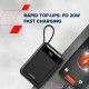 Батарея універсальна Canyon 20000mAh OnPower 204 PD/20W Built-in Lightning Cable (CNS-CPB204B)