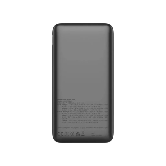 Батарея універсальна Canyon PB-240 25000mAh, PD3.1/140W, PPS, QC3.0, AFC & SCP, Digital Display (CNS-CPB240)