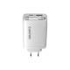 Зарядний пристрій Canyon 1xUSB-C PD65W + 1xUSB QC3.0 + cable USB-C to USB-C white (CNS-CURC65ACW)