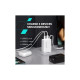 Зарядний пристрій Canyon 1xUSB-C PD65W + 1xUSB QC3.0 + cable USB-C to USB-C white (CNS-CURC65ACW)