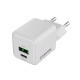 Зарядний пристрій Canyon CU20AC GaN 20W 1xPD 1xQC EU White (CNS-CUW20AC)