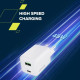 Зарядний пристрій Canyon CU45AC GaN 45W 1xPD 1xQC EU White (CNS-CUW45AC)