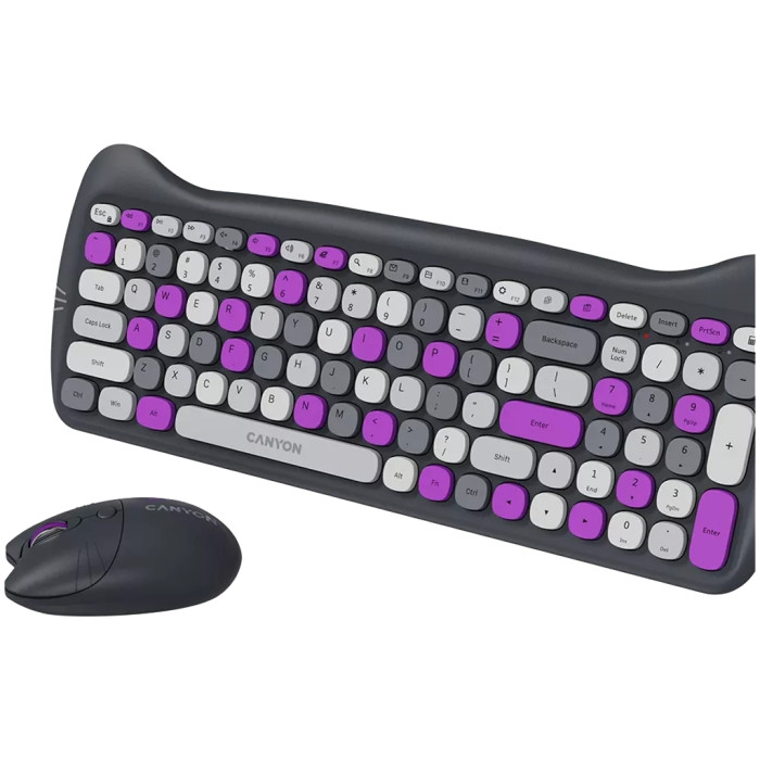 Комплект Canyon HSET-W6 Kitty Edition Wireless UA Violet (CNS-HSETW6VT)