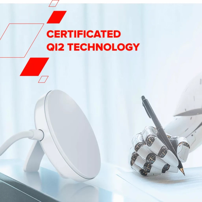 Зарядний пристрій Canyon wireless charger WS-105 15W Qi2 White (CNS-WCS105W)