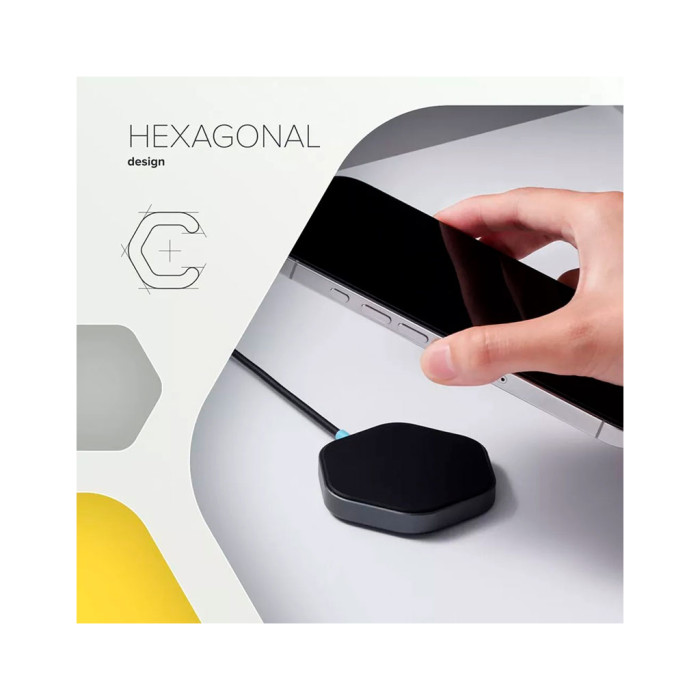 Зарядний пристрій Canyon wireless charger HEXAGON 110 Dark Grey Blue (CNS-WCS110)