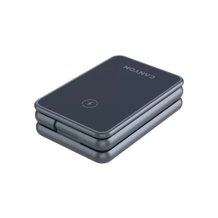 Зарядний пристрій Canyon Foldable wireless charger 15W 3in1 Metal (CNS-WCS309M)
