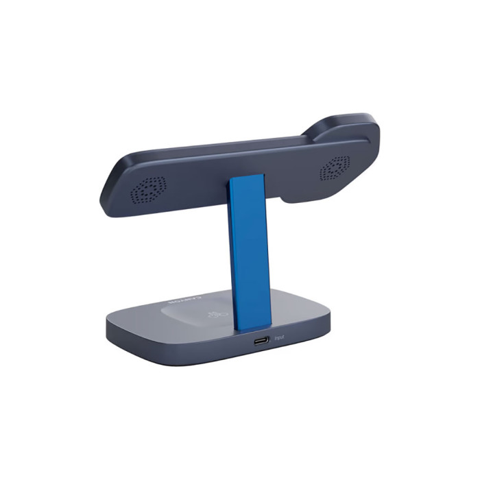 Зарядний пристрій Canyon wireless charger HEXAGON WCS-310 3in1 DarkGrey/Blue (CNS-WCS310DGBL)
