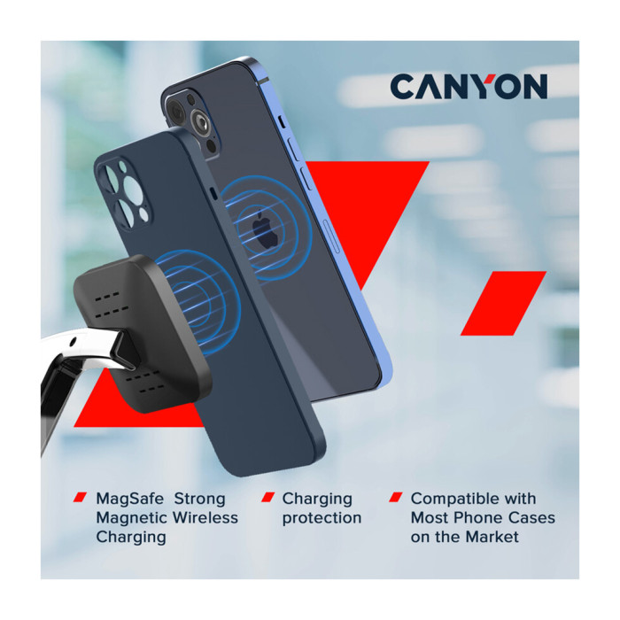 Зарядний пристрій Canyon wireless charger WS-404 15W 4in1 Black (CNS-WCS404)