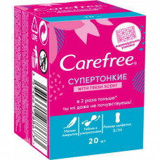 Щоденні прокладки Carefree with Fresh scent 20 шт. (3574661288673)