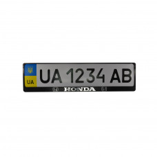 Рамка номерного знака CARLIFE пластик з об'ємними літерами Honda (2шт) (24-005)