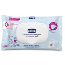 Дитячі вологі серветки Chicco мягкие очищающие 72 шт. (09163.00)