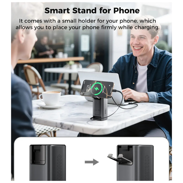 Батарея універсальна Choetech 20000mAh, PD/130W, QC, AFC , TFT, pass-through charging (B815C)