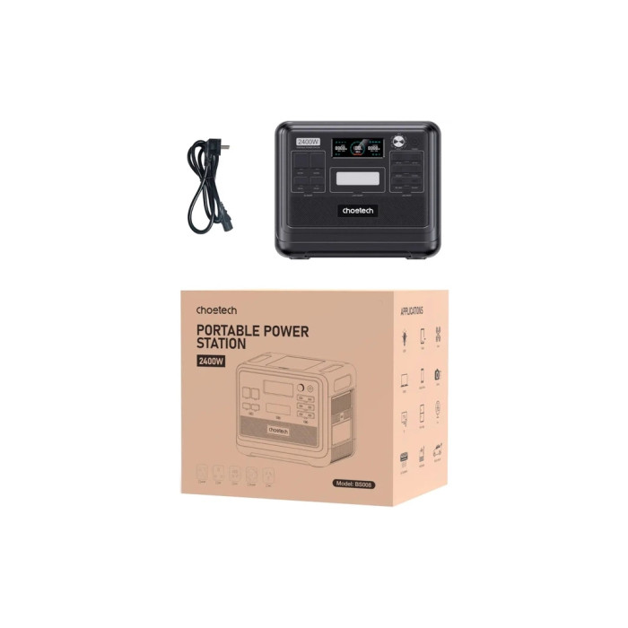 Зарядна станція Choetech BS008-BQB 2400W 2048Wh (BS008-BQB)