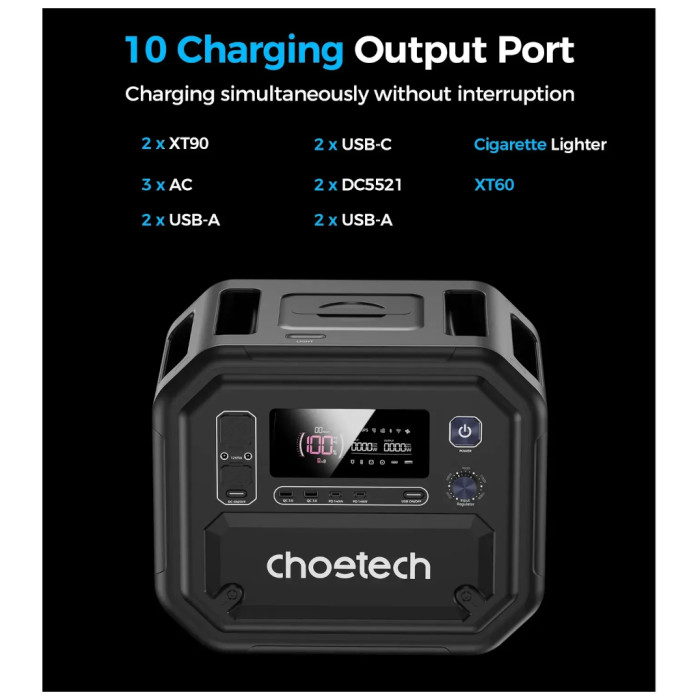 Зарядна станція Choetech BS064 2500W 2160Wh (BS064)