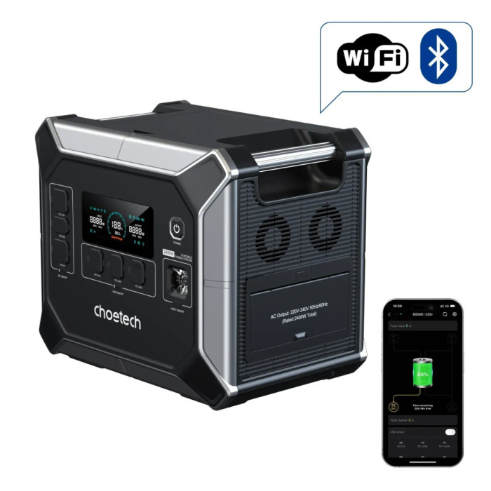 Зарядна станція Choetech BS067 2400W 2048Wh (BS067)