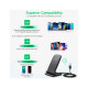 Зарядний пристрій Choetech 15W Fast Wireless Charging Stand 2coils black (T555-F-BK)