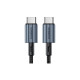 Дата кабель USB-C to USB-C 1.2m 60W braided black Choetech (XCC-1014)
