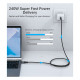 Дата кабель USB-C to USB-C 2.0m USB4 Gen 3 240W 8K Choetech (XCC-1042)