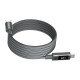 Дата кабель USB-C to USB-C 1.2m PD60W magnetic digital display nylon gray Choetech (XCC-1067-GY)
