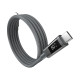 Дата кабель USB-C to USB-C 1.2m PD60W magnetic digital display nylon gray Choetech (XCC-1067-GY)