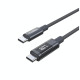 Дата кабель USB-C to USB-C 1.2m PD60W digital display nylon gray Choetech (XCC-1068-GY)