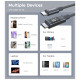 Дата кабель USB-C to USB-C 1.2m PD60W digital display nylon gray Choetech (XCC-1068-GY)