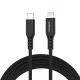 Дата кабель USB-C to Lightning 1.8m MFi PD20W braided black Choetech (XCL-1021-BK)