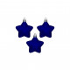 Ялинкова іграшка Chomik Зірка 3шт (6см) сині (5901292688639BLUE)