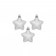 Ялинкова іграшка Chomik Зірка 3шт (6см) сірі (5901292688639SILVER)