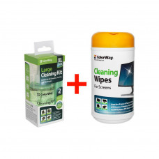 Універсальний чистячий набір ColorWay Cleaning Kit XL for Screens, TVs, PCs + CW-1071 SET (CW-5200/CW-1071)
