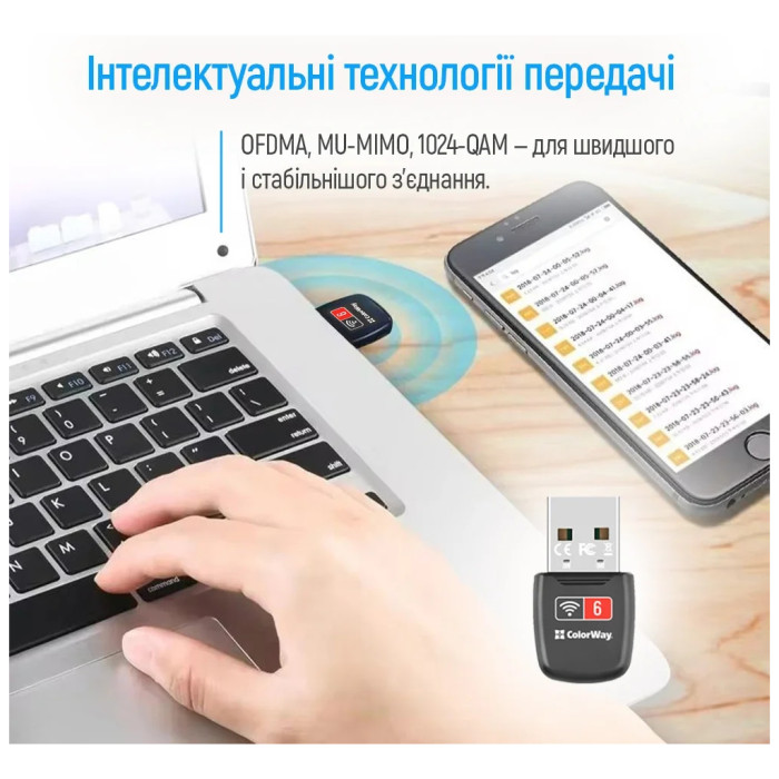 Мережева карта Wi-Fi ColorWay CW-AD-W1