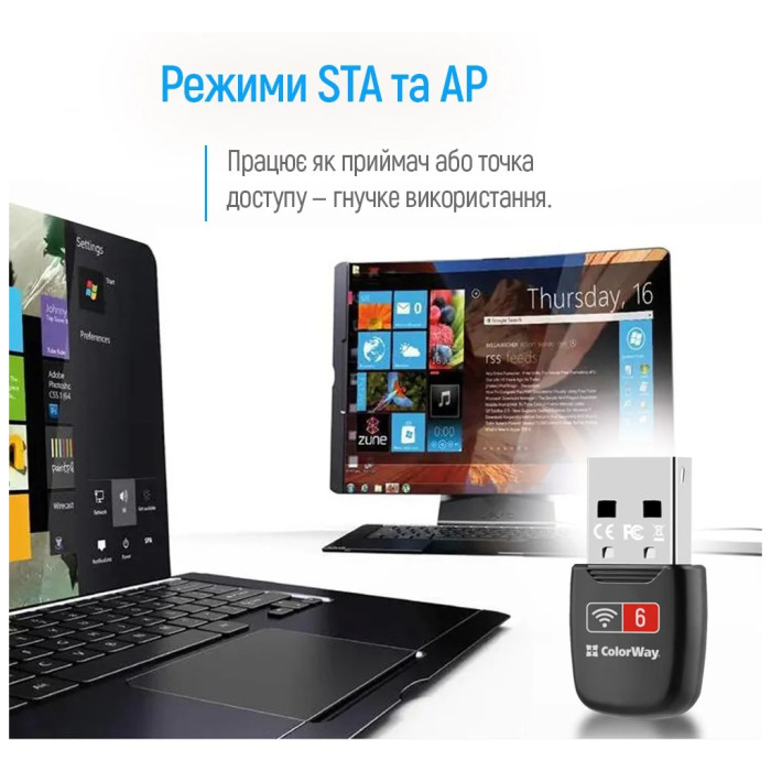 Мережева карта Wi-Fi ColorWay CW-AD-W1