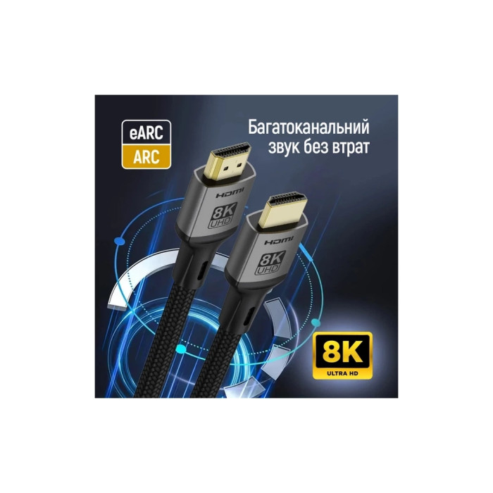 Кабель мультимедійний HDMI M to HDMI M 3.0m V2.1 8K black ColorWay (CW-CBHD089-BK)