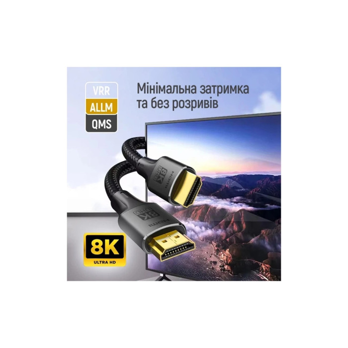 Кабель мультимедійний HDMI M to HDMI M 3.0m V2.1 8K black ColorWay (CW-CBHD089-BK)