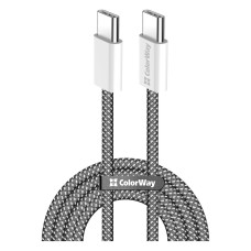 Дата кабель USB-C to USB-C 1.0m 60W 3.0А black ColorWay (CW-CBPDCC061-BK)