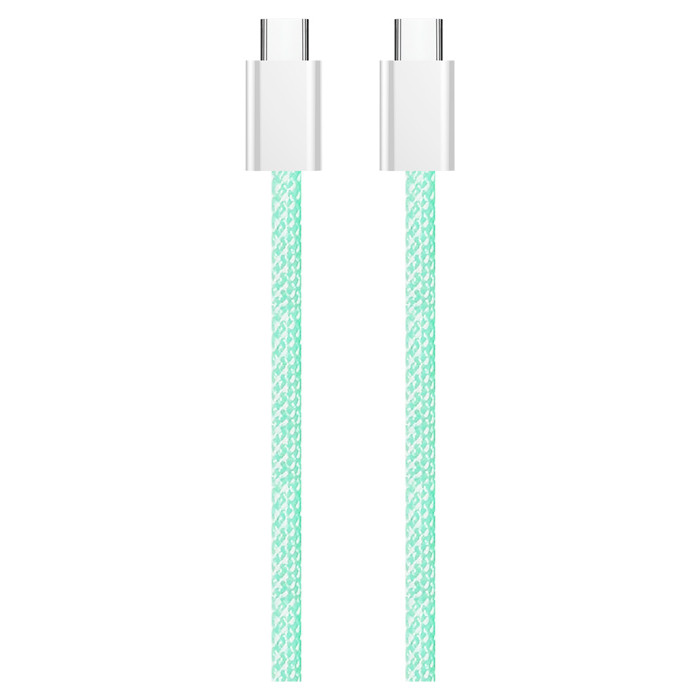 Дата кабель USB-C to USB-C 1.0m 60W 3.0А green ColorWay (CW-CBPDCC061-G)