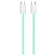 Дата кабель USB-C to USB-C 1.0m 60W 3.0А green ColorWay (CW-CBPDCC061-G)