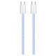 Дата кабель USB-C to USB-C 1.0m 60W 3.0А purple ColorWay (CW-CBPDCC061-PU)