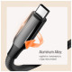 Дата кабель USB-C to USB-C 1.0m (PVC+Aluminum Alloy) (PD Fast Charging 240W) 5А black ColorWay (CW-CBPDCC069-BK)