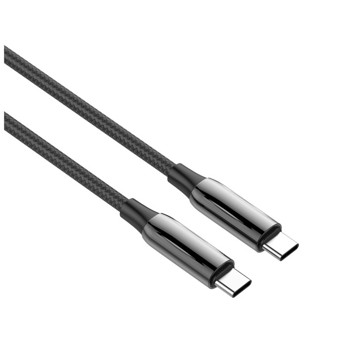 Дата кабель USB-C to USB-C 2.0m (PVC+Aluminum Alloy) (PD Fast Charging 240W) 5А black ColorWay (CW-CBPDCC070-BK)