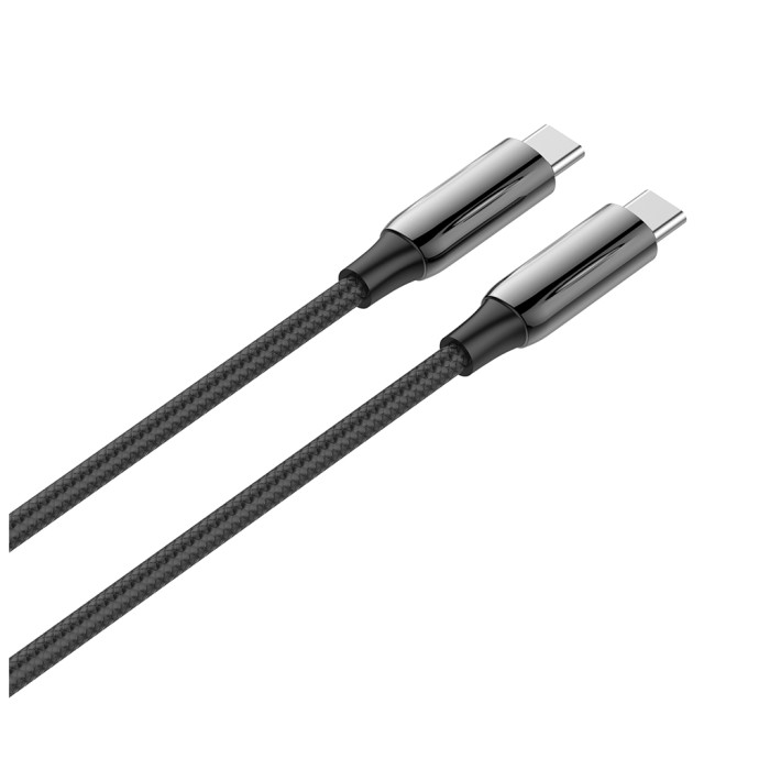 Дата кабель USB-C to USB-C 2.0m (PVC+Aluminum Alloy) (PD Fast Charging 240W) 5А black ColorWay (CW-CBPDCC070-BK)