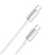 Дата кабель USB-C to USB-C 1.0m 5A 100W zinc alloy braided white ColorWay (CW-CBPDCC098-WT)