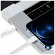 Дата кабель USB-C to USB-C 2.0m 5A 100W zinc alloy braided white ColorWay (CW-CBPDCC099-WT)