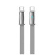 Дата кабель USB-C to USB-C 1.0m 5A 100W ultra-thin gray ColorWay (CW-CBPDCC100-GR)