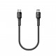 Дата кабель ColorWay USB-C to Lightning 0.3m 3А black (CW-CBPDCL054-BK)