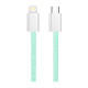 Дата кабель USB-C to Lightning 1.0m 27W green ColorWay (CW-CBPDCL061-G)