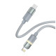 Дата кабель USB-C to Lightning 1.0m PD30W warm light gray ColorWay (CW-CBPDCL092-GR)