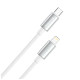 Дата кабель USB-C to Lightning 1.0m PD30W zinc alloy braided white ColorWay (CW-CBPDCL098-WT)